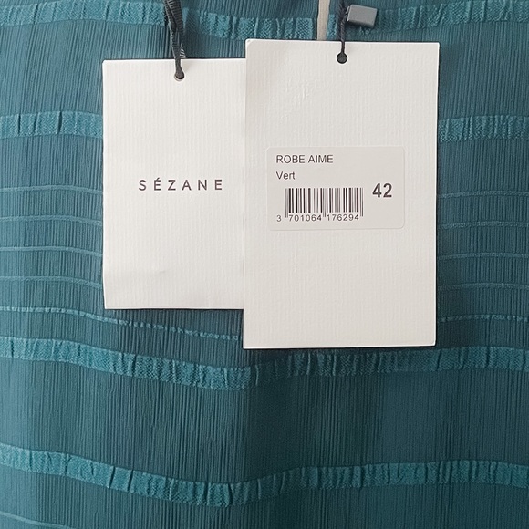 🚫Sold🚫 Dress Green Mini Long Sleeve 3/4 sleeve NWT Medium Aime - Picture 6 of 7